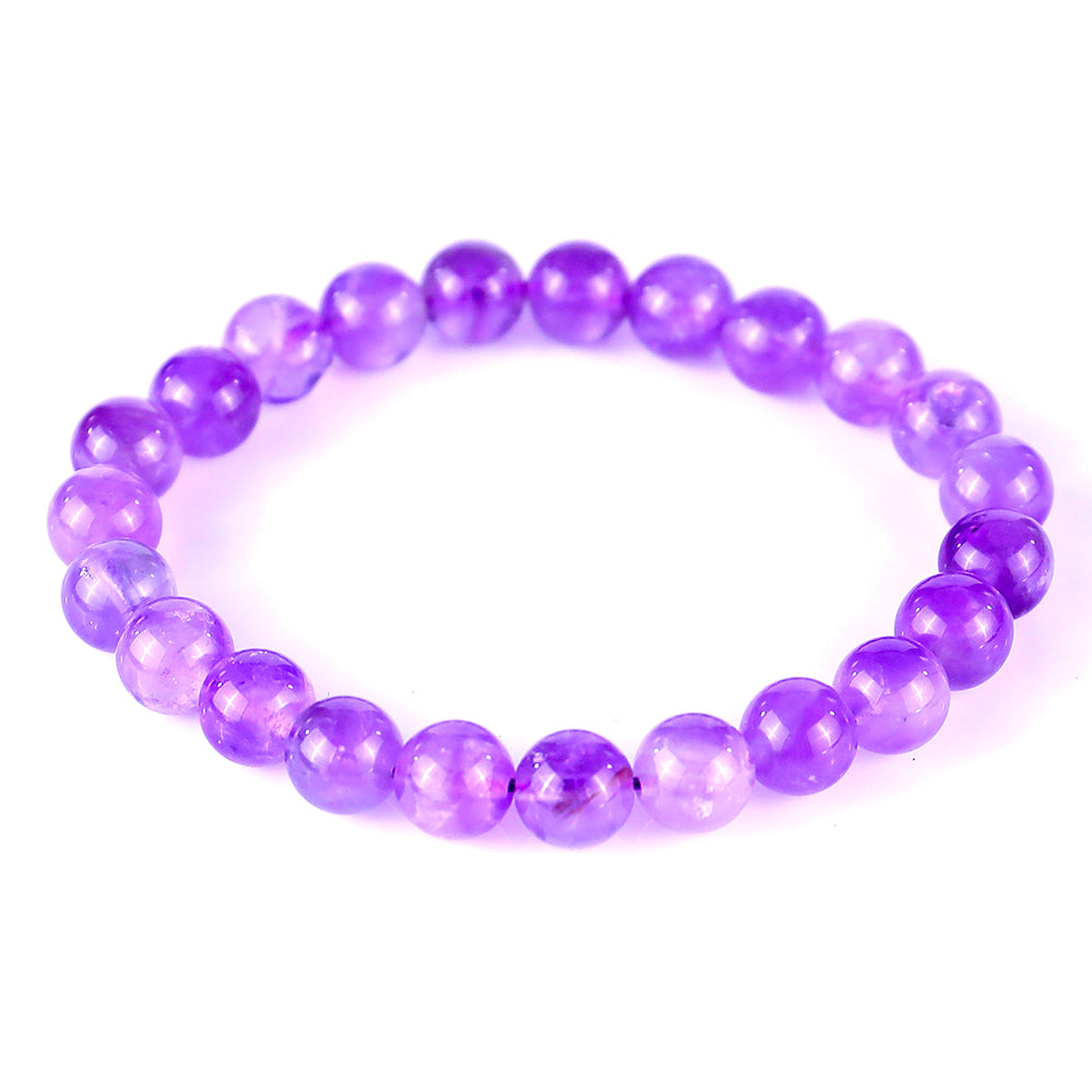 8mm Dream Amethyst Hand Carved Crystal Bracelet crysvibe