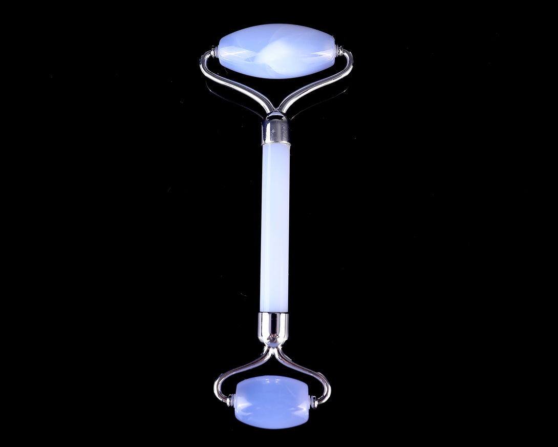 Blue Chalcedony Hand Carved Crystal Massage Tool Sets crysvibe