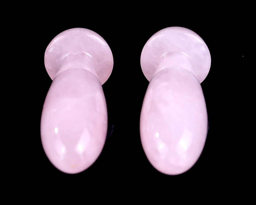 Natural Rose Quartz Hand Carved Crystal Massage Tool crysvibe